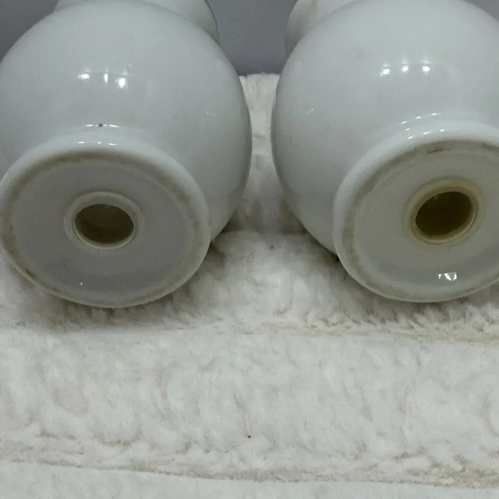 Vintage Holly Hobbie Salt/Pepper Shakers Ceramic Porcelain Gold Trim Christmas